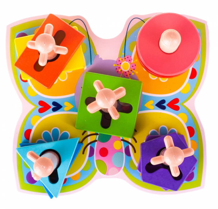 Jucarie educativa puzzle sortator din lemn 15 piese [12]