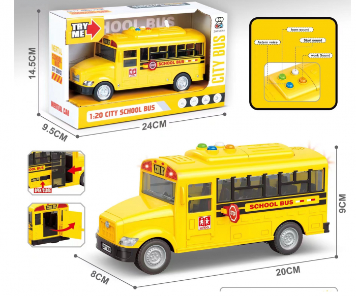 Jucarie interactiva Autobuz scolar cu lumini si sunete [3]