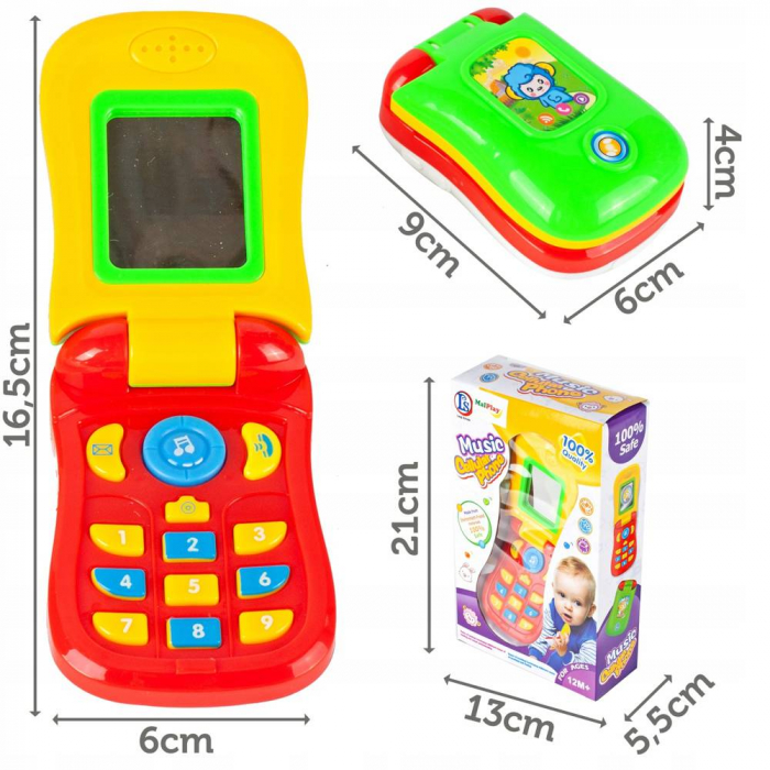 Jucarie interactiva Telefon mobil cu efecte sonore pentru copii [5]