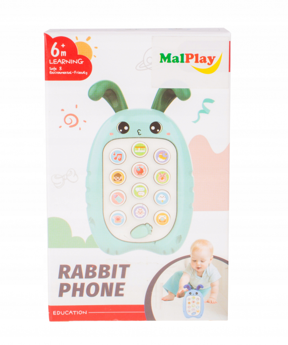 Jucarie Interactiva tip Telefon, diferite Sunete si Melodii, Roz [13]