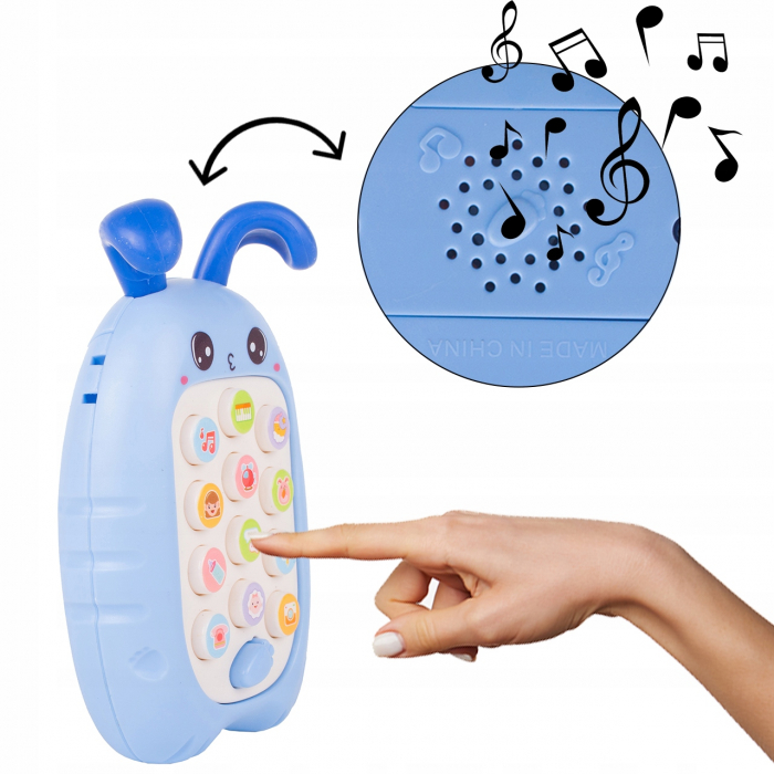 Jucarie Interactiva tip Telefon, diferite Sunete si Melodii, Roz [12]