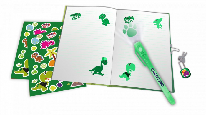 Jurnal secret Crazy Dino cu pix 23.5x22x5 cm [2]