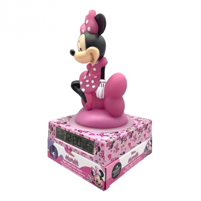 Lampa de veghe 3D, Minnie Mouse, cu ceas si data, 25x13,5x13cm [3]