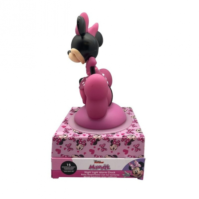 Lampa de veghe 3D, Minnie Mouse, cu ceas si data, 25x13,5x13cm [5]
