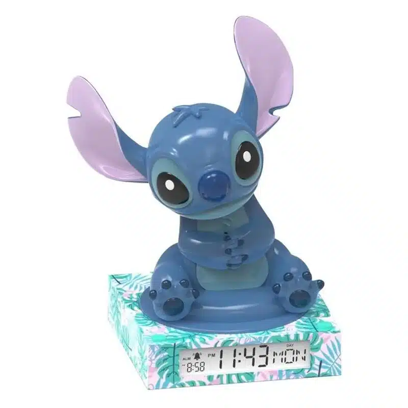 Lampa de veghe cu ceas si data Lilo & Stitch 3D, 21,4x13x13cm [4]
