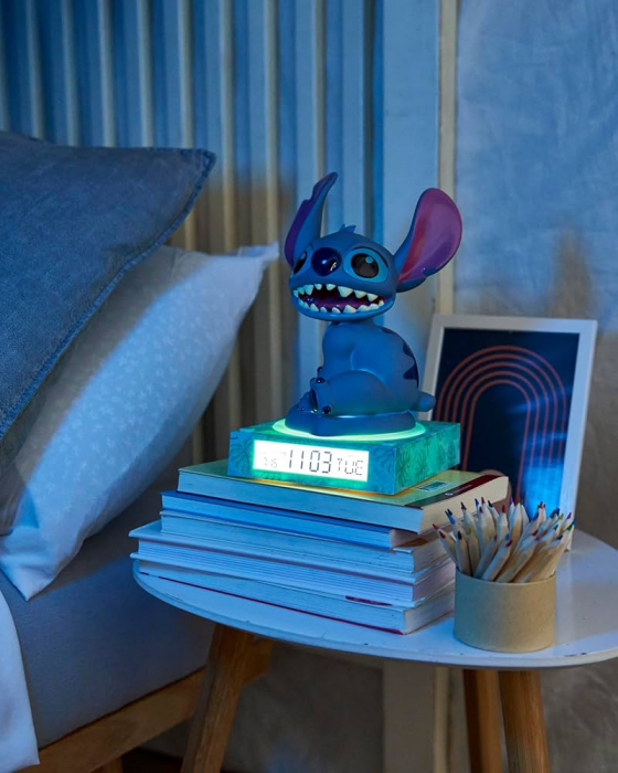 Lampa de veghe cu ceas si data Lilo & Stitch 3D, 21,4x13x13cm [3]