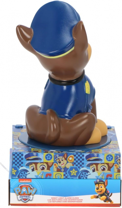 Lampa de veghe cu ceas si data Paw Patrol Chase 3D, 21,4x13x13cm [3]