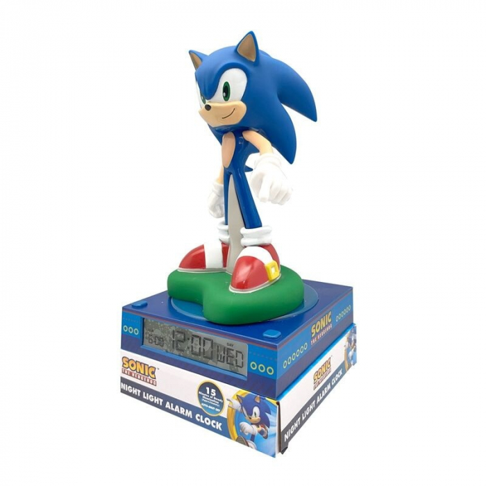 Lampa de veghe cu ceas si data Sonic 3D, 21,4x13x13cm [3]