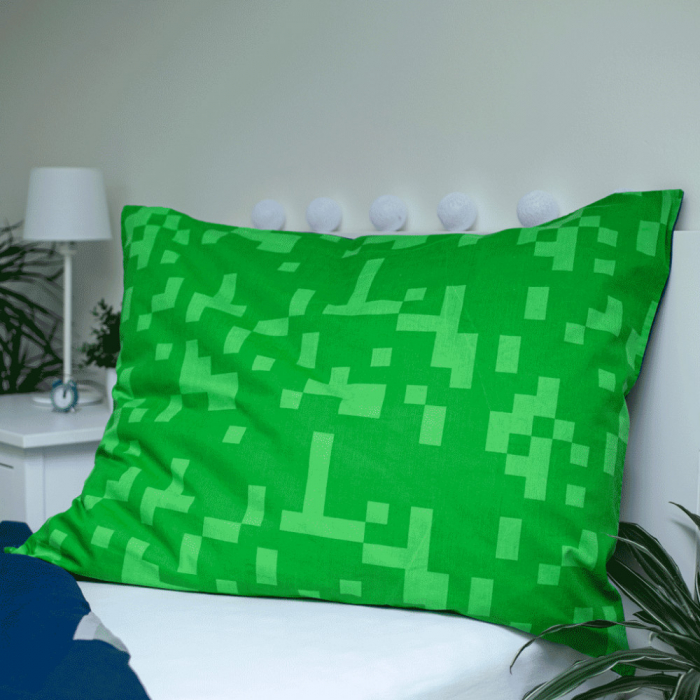 Lenjerie de pat 2 piese cu 2 fete, copii Minecraft Sssleep Tight 140x200 cm, 70x90 cm [3]