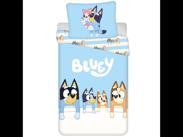 Lenjerie de pat copii bumbac Bluey Family, 2 piese 140x200 cm, 70x90 cm [5]