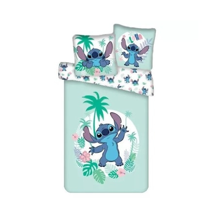 Lenjerie de pat copii bumbac Lilo & Stitch The Star Dog Palm, 2 piese 140x200 cm, 65x65 cm [2]