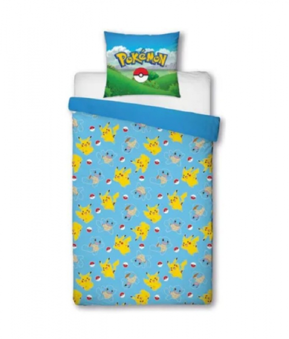 Lenjerie de pat microfibra copii Pok├⌐mon Chill Team, 2 piese 140x200 cm, 63x63 cm [3]
