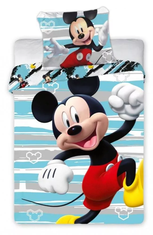 Lenjerii de pat copii, Mickey Mouse , 2 piese 100x135 cm, 40x60 cm Happy [1]