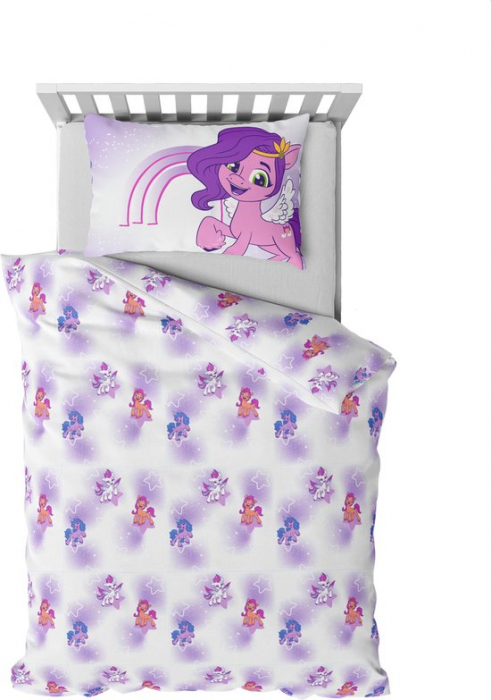 Lenjerii de pat copii, My Little Pony Rainbow 2 piese 140x200 cm, 60x70 cm [2]