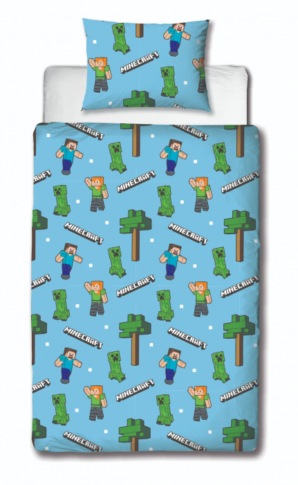 Lenjerii de pat copii, Minecraft Epic 2 piese 140x200 cm, 60x70 cm [3]