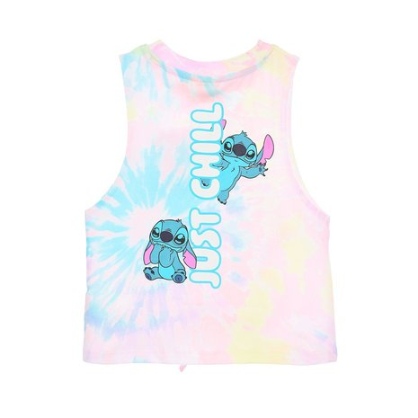 Maieu bumbac curcubeu multicolor Stitch Just Chill [2]