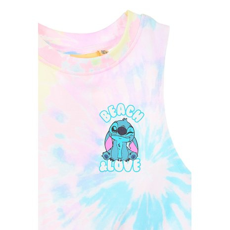 Maieu bumbac curcubeu multicolor Stitch Just Chill [4]
