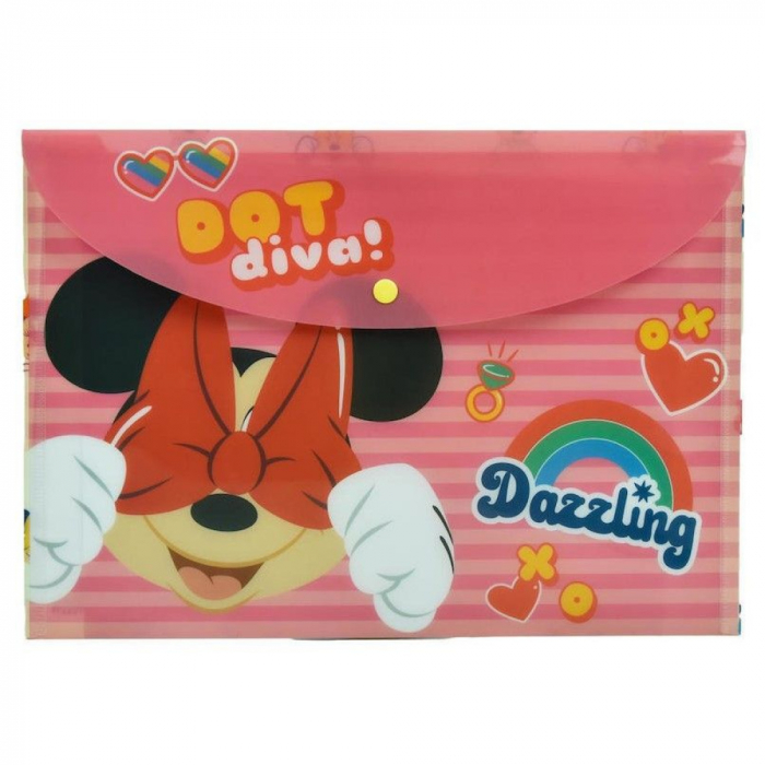 Mapa plastic cu capsa Minnie Mouse Dot Diva 33x24cm [1]