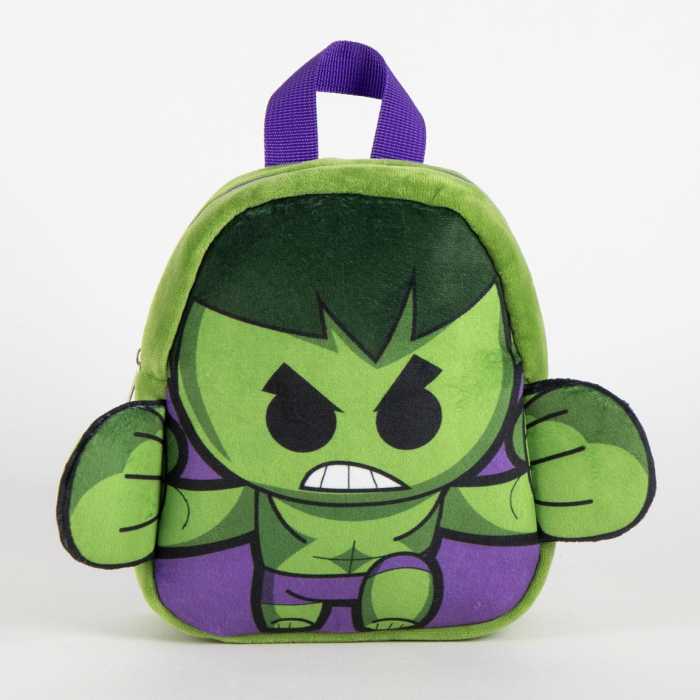 Mini Ghiozdan gradinita plus Avengers Hulk 22x18x8 cm [3]