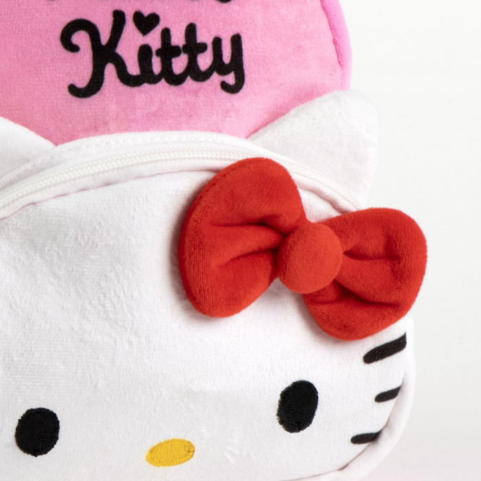 Mini Ghiozdan gradinita plus cu buzunar frontal Hello Kitty 22x18x12 cm [4]