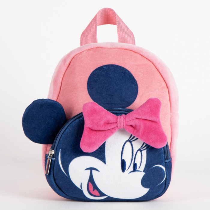 Mini Ghiozdan gradinita plus cu buzunar frontal Minnie 22x18x12 cm [3]