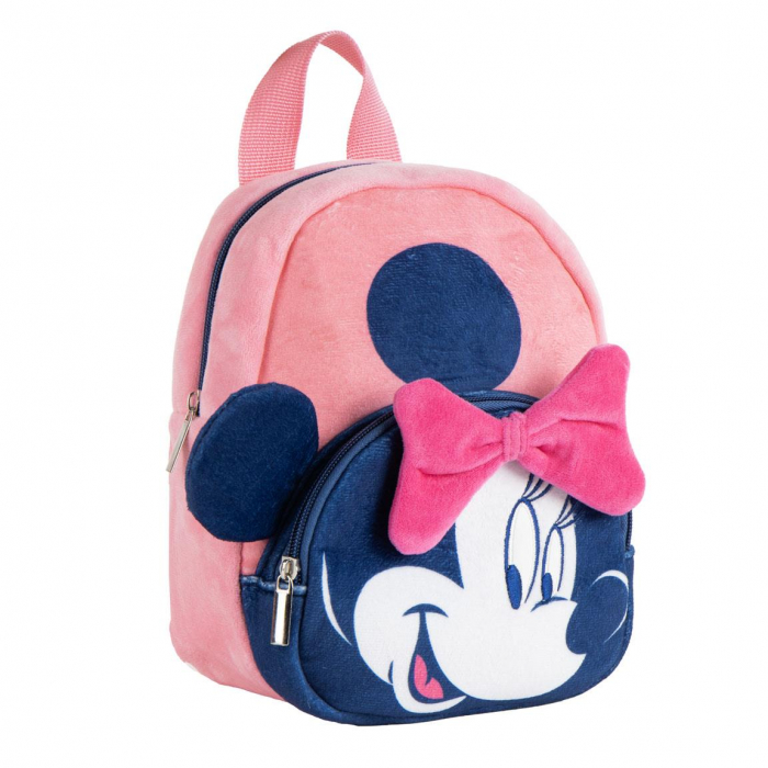 Mini Ghiozdan gradinita plus cu buzunar frontal Minnie 22x18x12 cm [1]