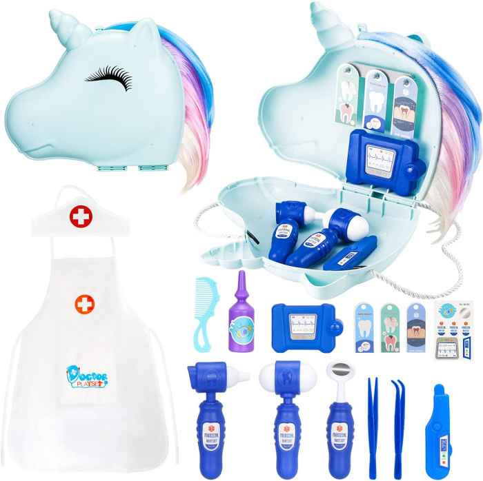 Mini trusa medicala 18 piese, in gentuta Unicorn 24x7.5x21.5 cm [4]