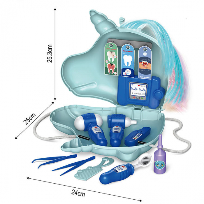 Mini trusa medicala 18 piese, in gentuta Unicorn 24x7.5x21.5 cm [6]