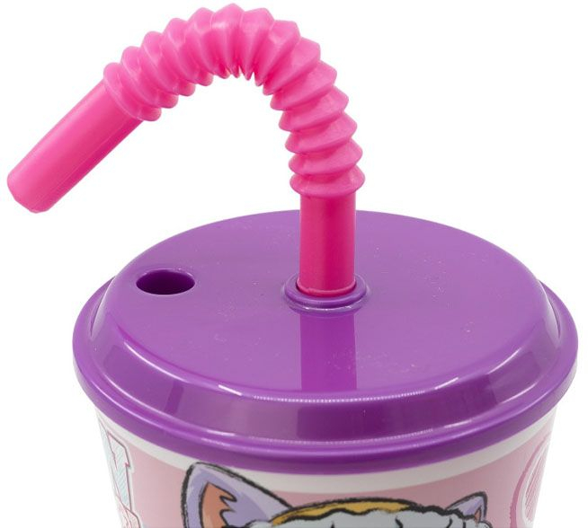 Pahar cu pai plastic Paw Patrol, Skye, 430 ml [2]