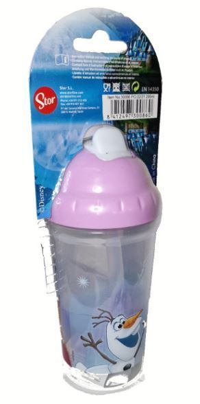 Pahar plastic cu capac si pai flexibil Frozen II 295 ml [2]