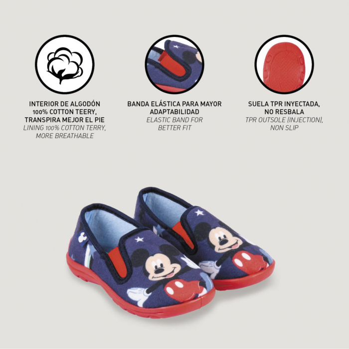 Pantofi de interior cu talpa moale Mickey Mouse [5]