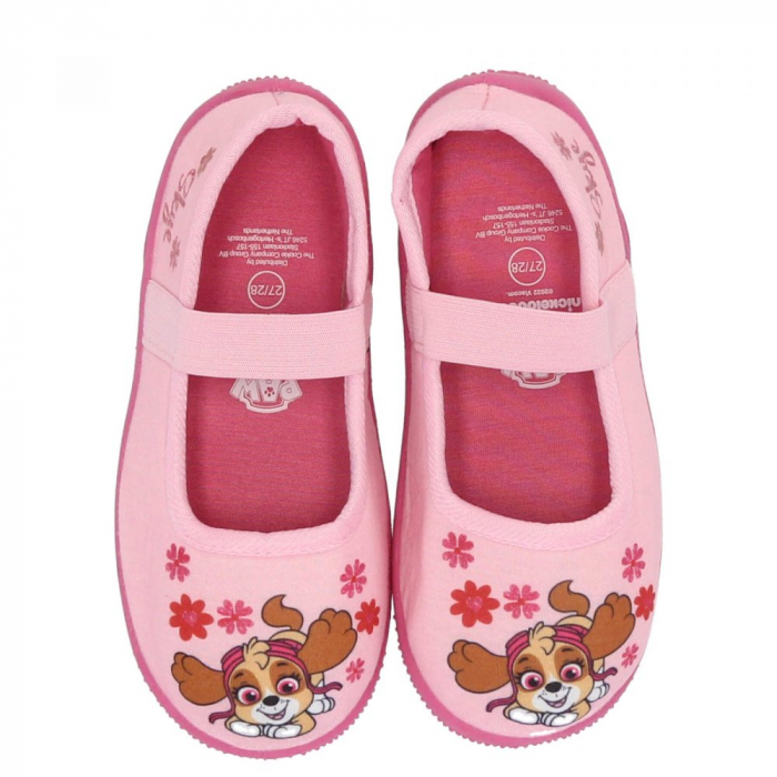Pantofi de interior, Paw Patrol, roz, cu bareta elastica [3]