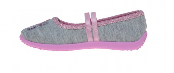 Pantofi de interior Super Wings, cu bareta elastica, gri [3]