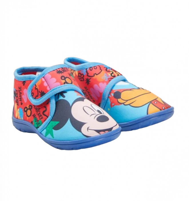 Pantofi interior cu inchidere tip arici Mickey si Pluto [3]