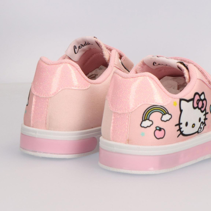 Pantofi sport cu lumini si inchidere cu arici, Hello Kitty [5]