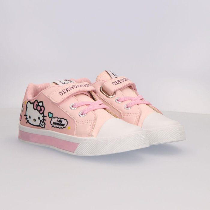Pantofi sport cu lumini si inchidere cu arici, Hello Kitty [6]