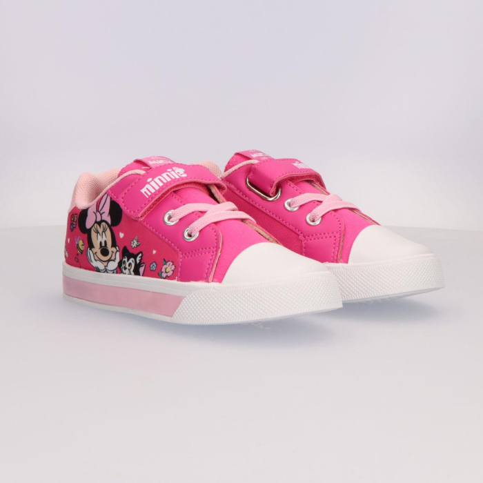 Pantofi sport cu lumini si inchidere cu arici, Minnie Mouse [6]