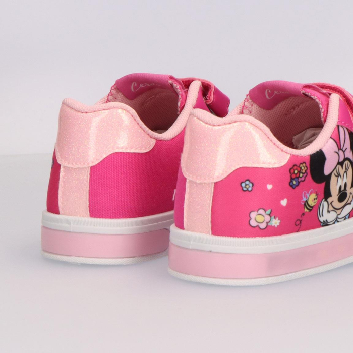 Pantofi sport cu lumini si inchidere cu arici, Minnie Mouse [5]