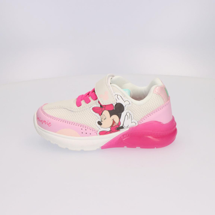 Pantofi sport cu panza si talpa cu lumini Minnie Mouse [4]
