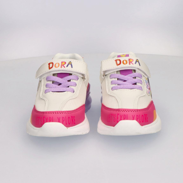 Pantofi sport cu panza si talpa TPR cu lumini Dora Exploratoarea [7]