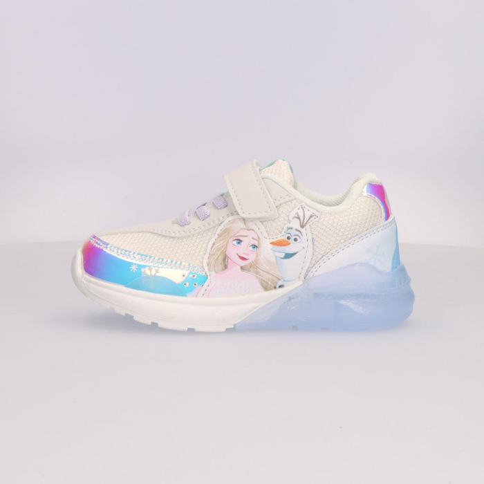 Pantofi sport cu panza si talpa TPR cu lumini Frozen Elsa si Olaf [4]