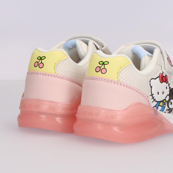 Pantofi sport cu panza si talpa TPR cu lumini Hello Kitty [5]