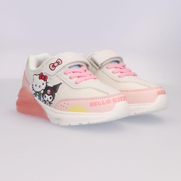 Pantofi sport cu panza si talpa TPR cu lumini Hello Kitty [6]