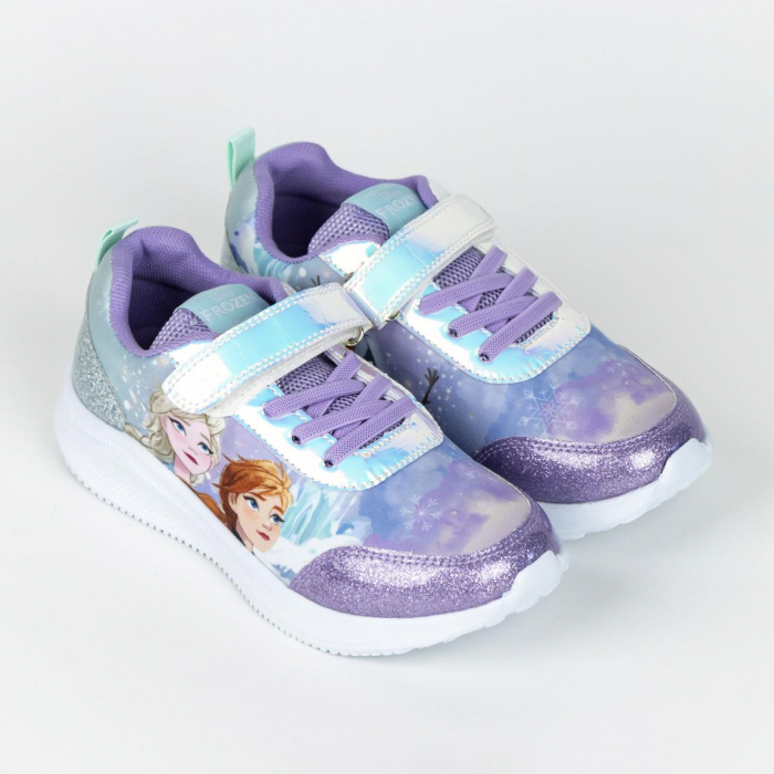 Pantofi sport cu sclipici, talpa cu usoara Frozen Disney [4]