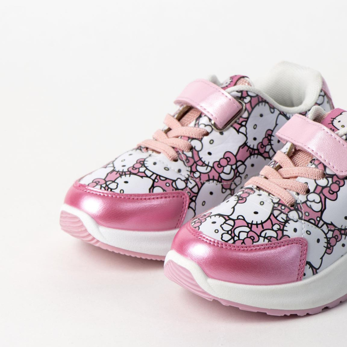 Pantofi sport cu talpa PVC si lumini Hello Kitty [5]