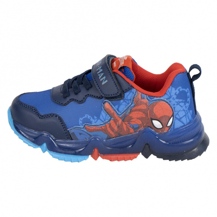 Pantofi sport cu talpa usoara TPR si lumini Spiderman [5]