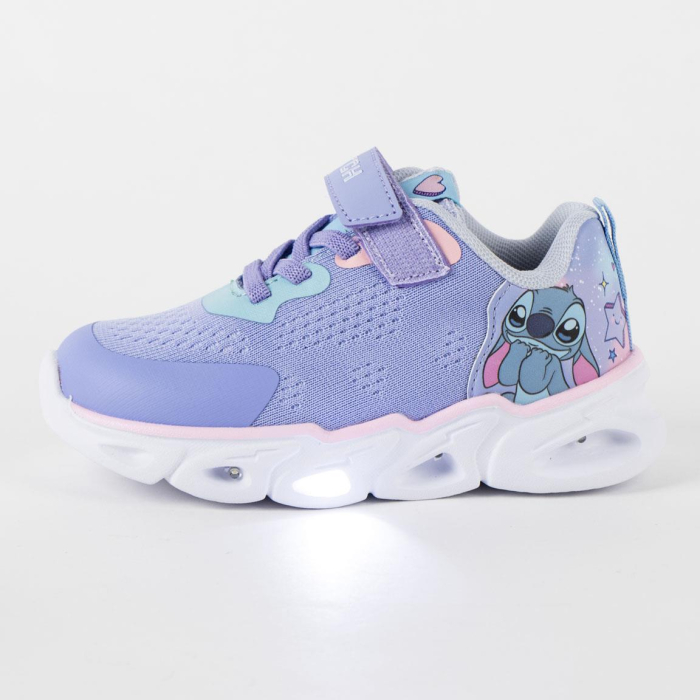 Pantofi sport din panza, talpa usoara EVA cu lumini, Lilo & Stitch [4]
