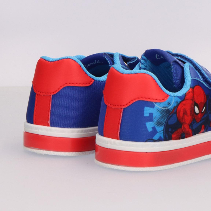 Pantofi sport cu lumini si inchidere cu arici, Spiderman [5]