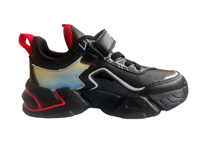 Pantofi sport pentru copii, material piele ecologica, negru, Sport [2]