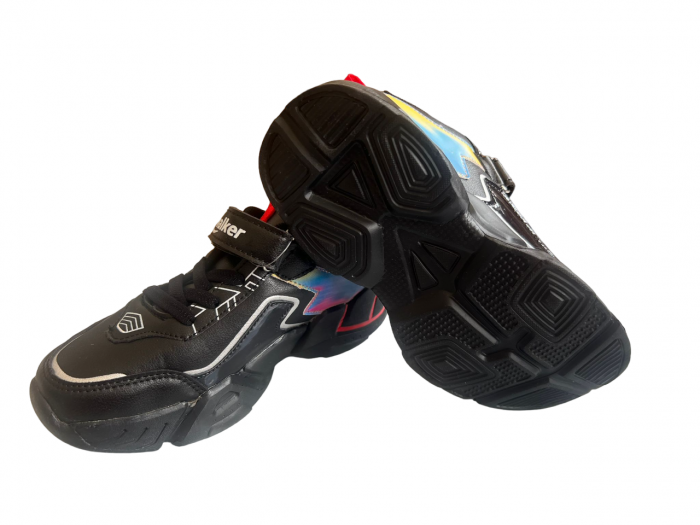 Pantofi sport pentru copii, material piele ecologica, negru, Sport [4]